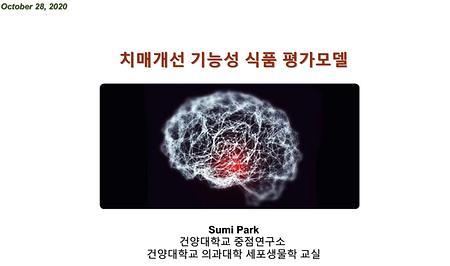 치매개선 기능성 식품 평가모델